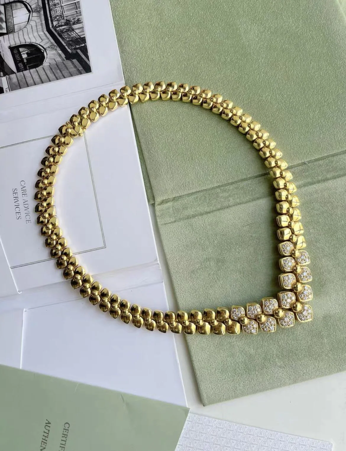 VCA Fine Jewelry Gold Diamond Necklace - Image 4