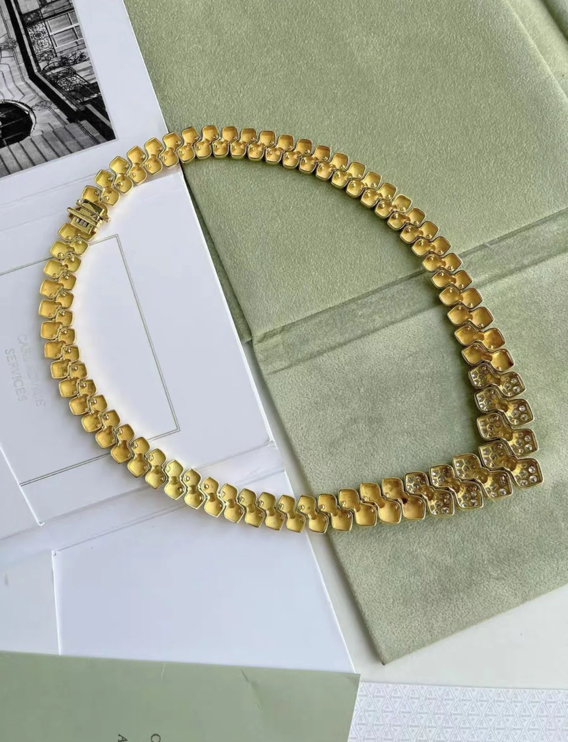 VCA Fine Jewelry Gold Diamond Necklace - Image 5