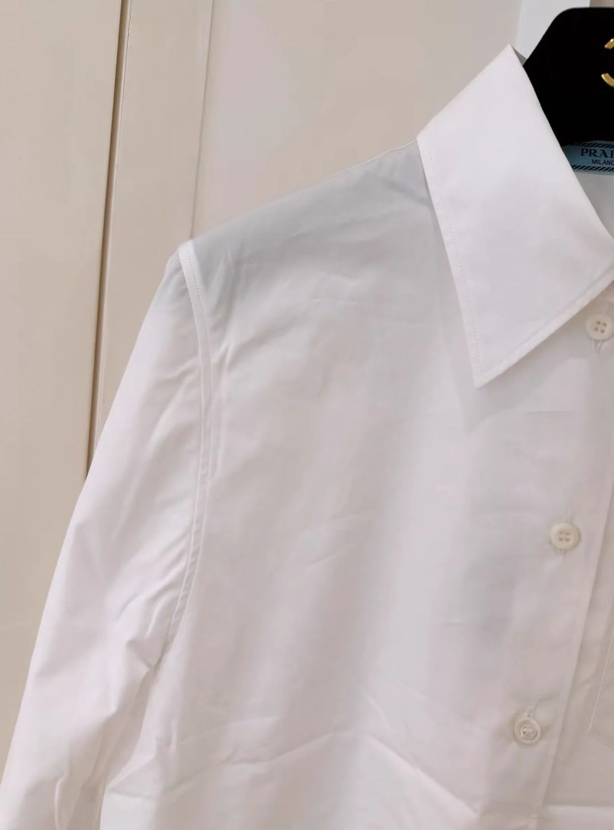 Prada logo-print poplin shirt - Image 5