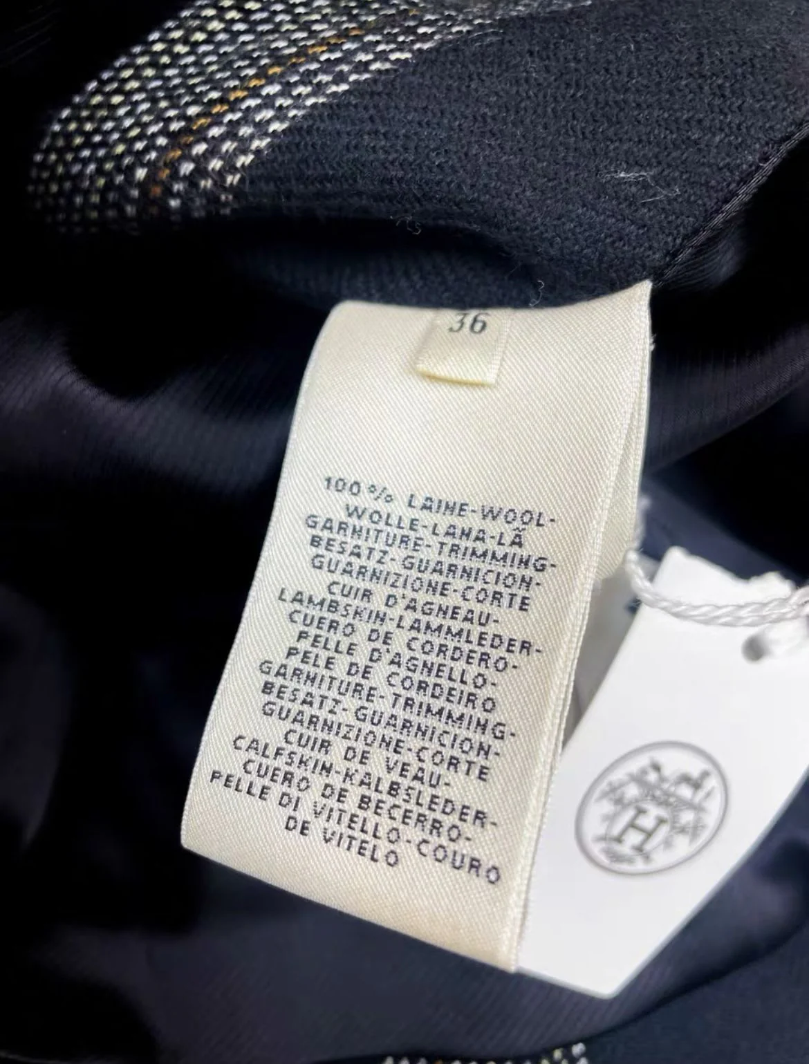 Hermès 2020 Plaid Biker Jacket - Image 3