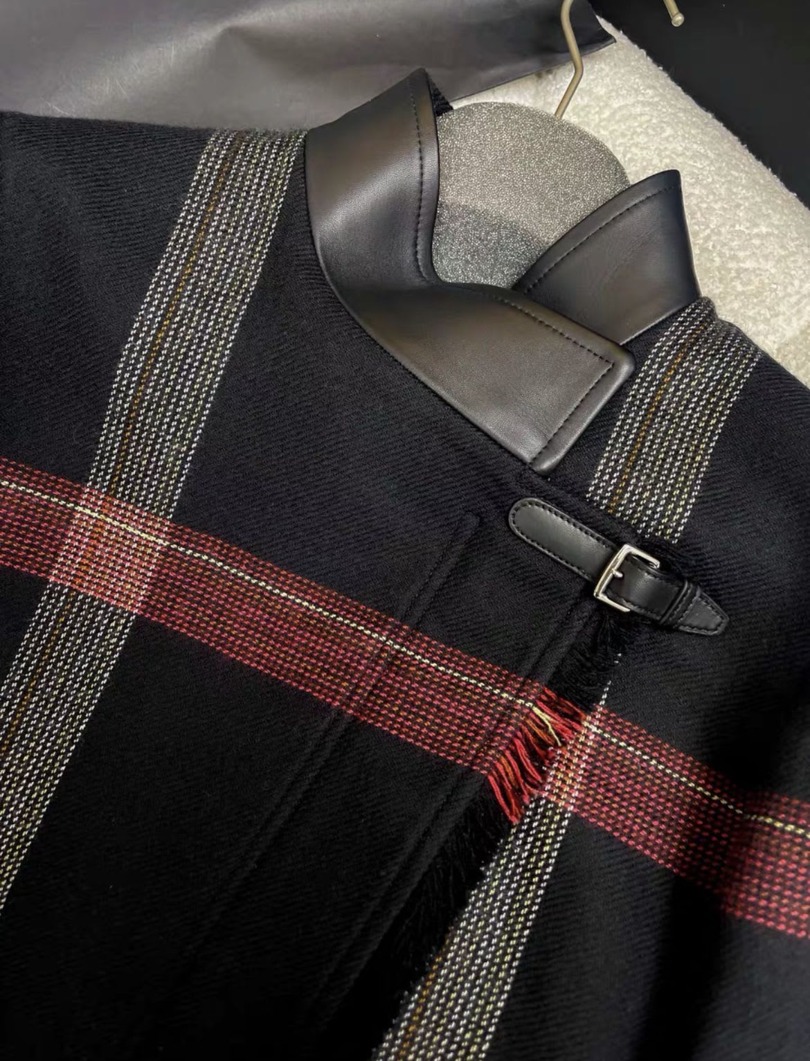 Hermès 2020 Plaid Biker Jacket - Image 4