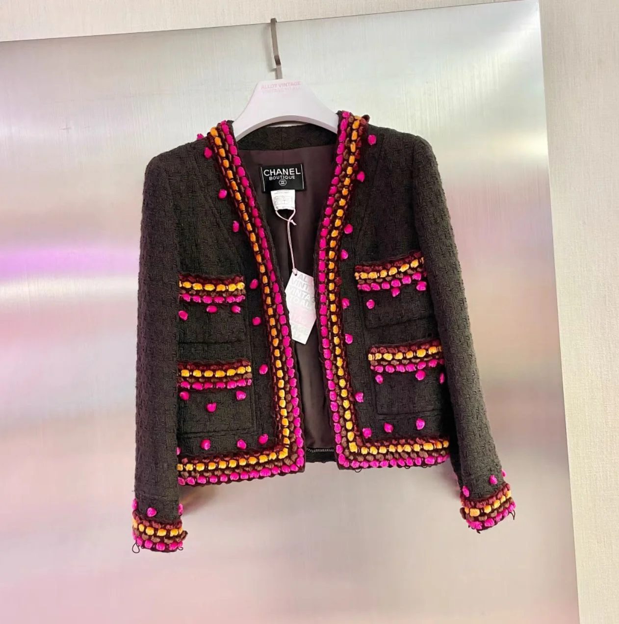 Vintage Chanel 1997 colorful woven jacket - Image 3