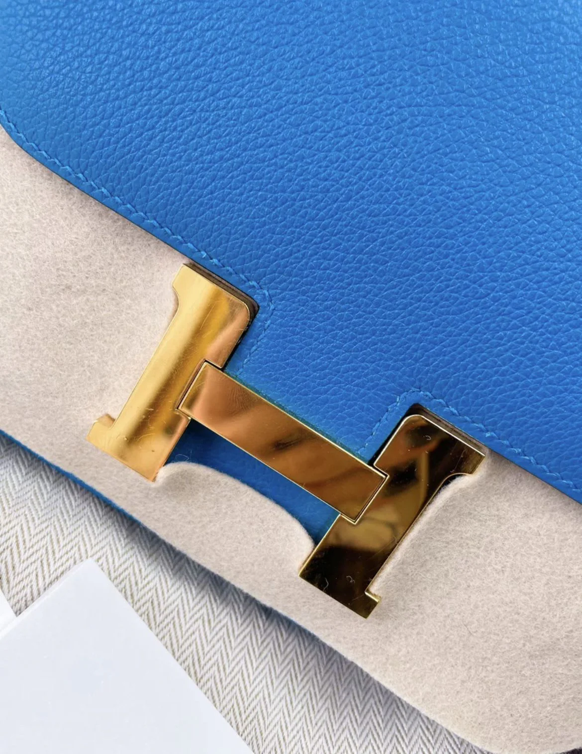 Hermes Constance mini, B3 Tanzania blue gold hardware - Image 3