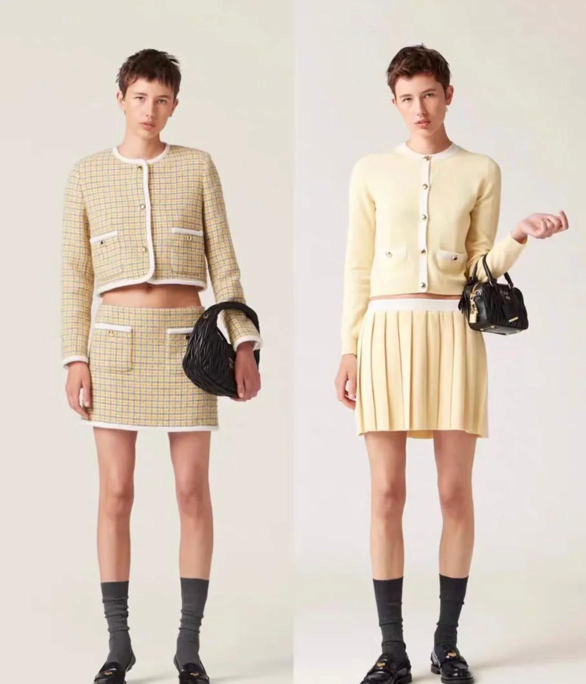 MIU MIU 24ss Single-breasted bouclé jacket - Image 3