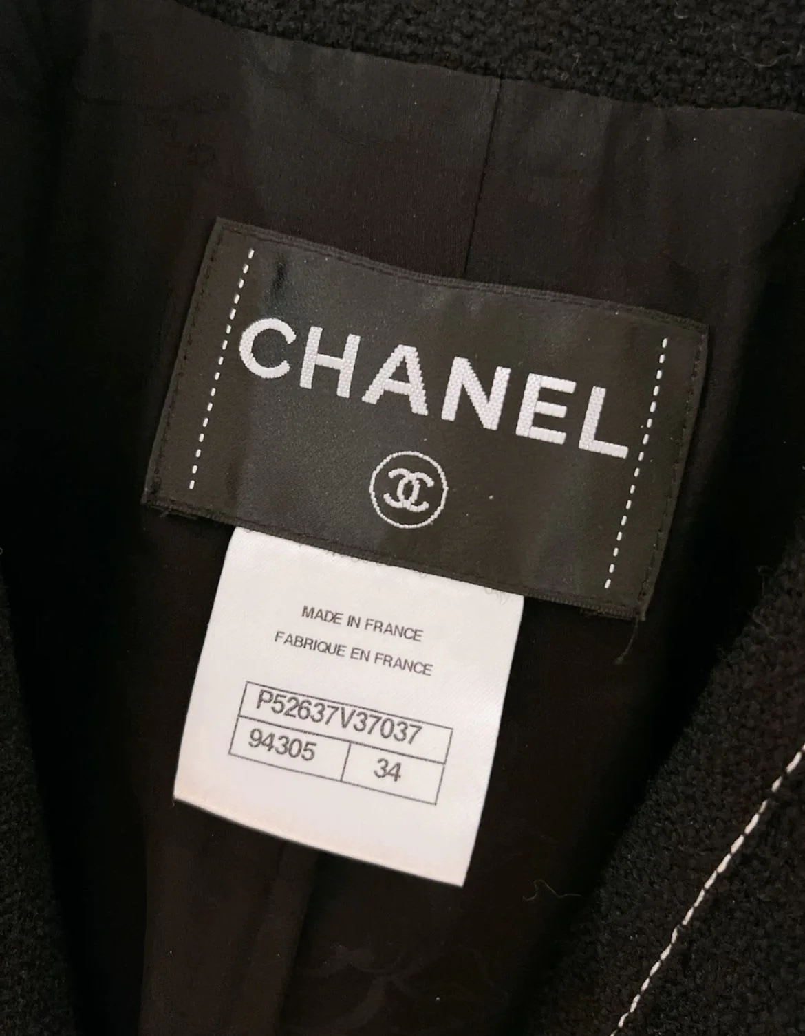 Chanel AW15 black jacket four-pocket tweed suit - Image 4