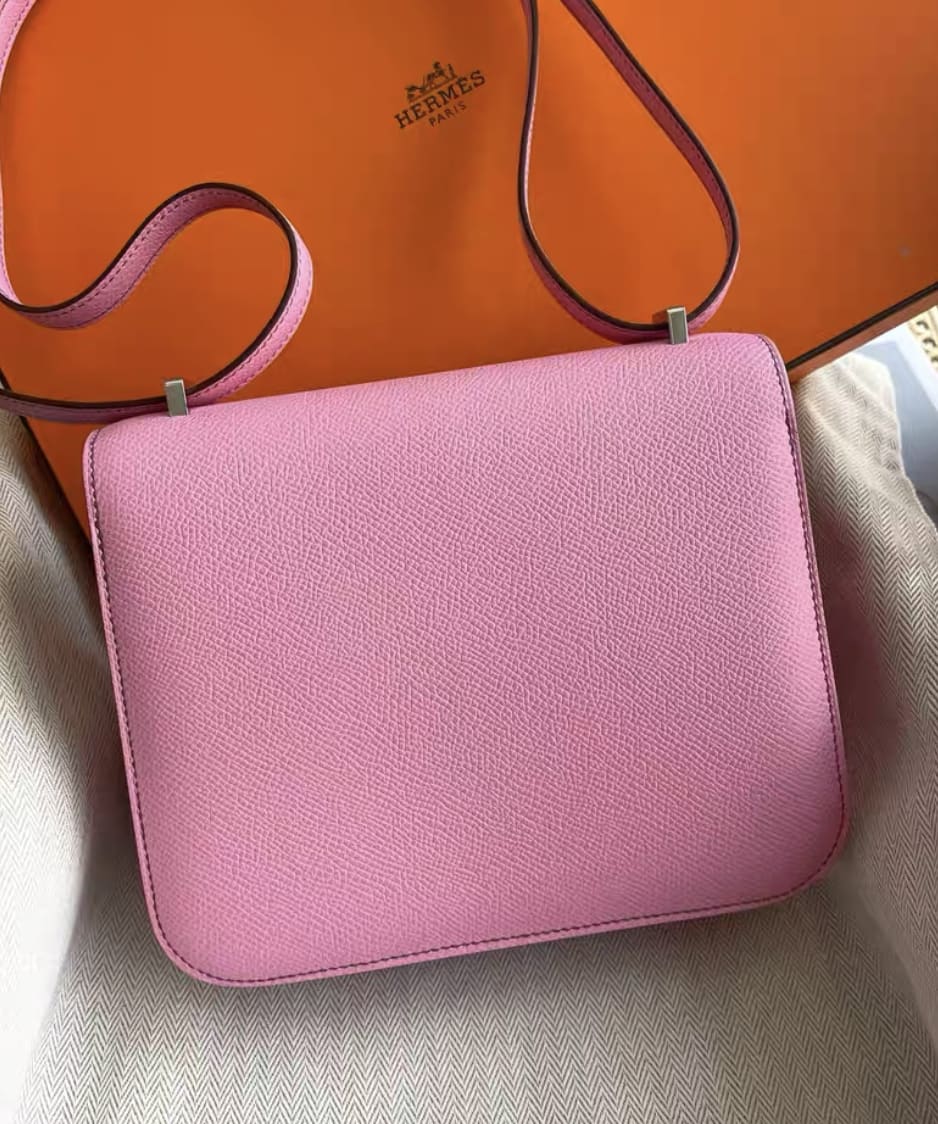 Hermes Pink Epsom Leather Mini Constance Bag - Image 4