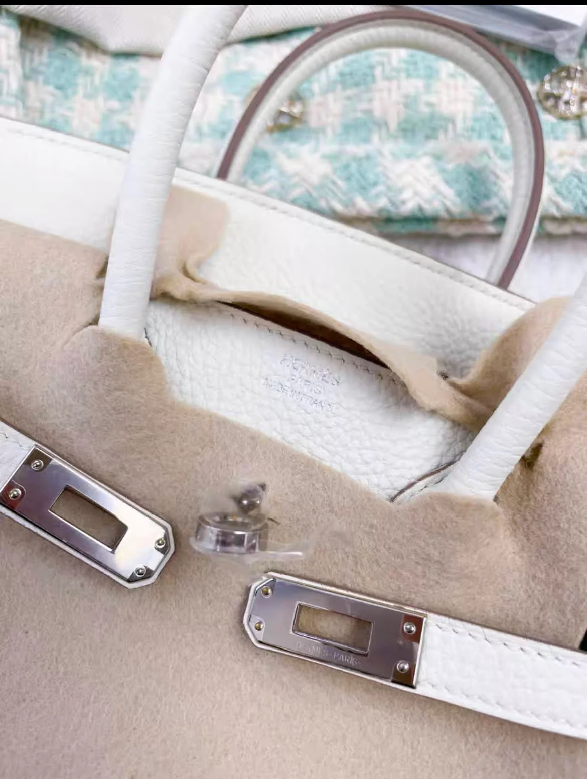 Hermès Birkin 25 Mushroom Togo Palladium Hardware - Image 3