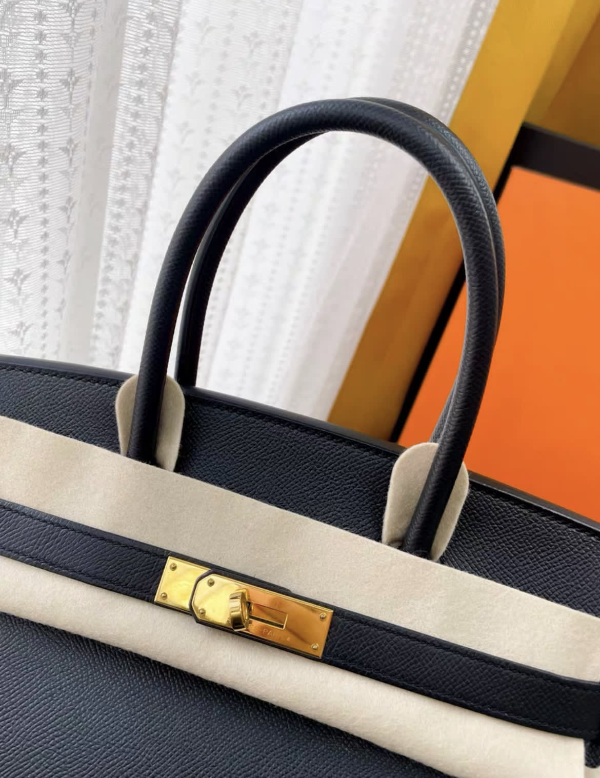 Hermès Birkin 30 Black Epsom Gold Hardware - Image 3