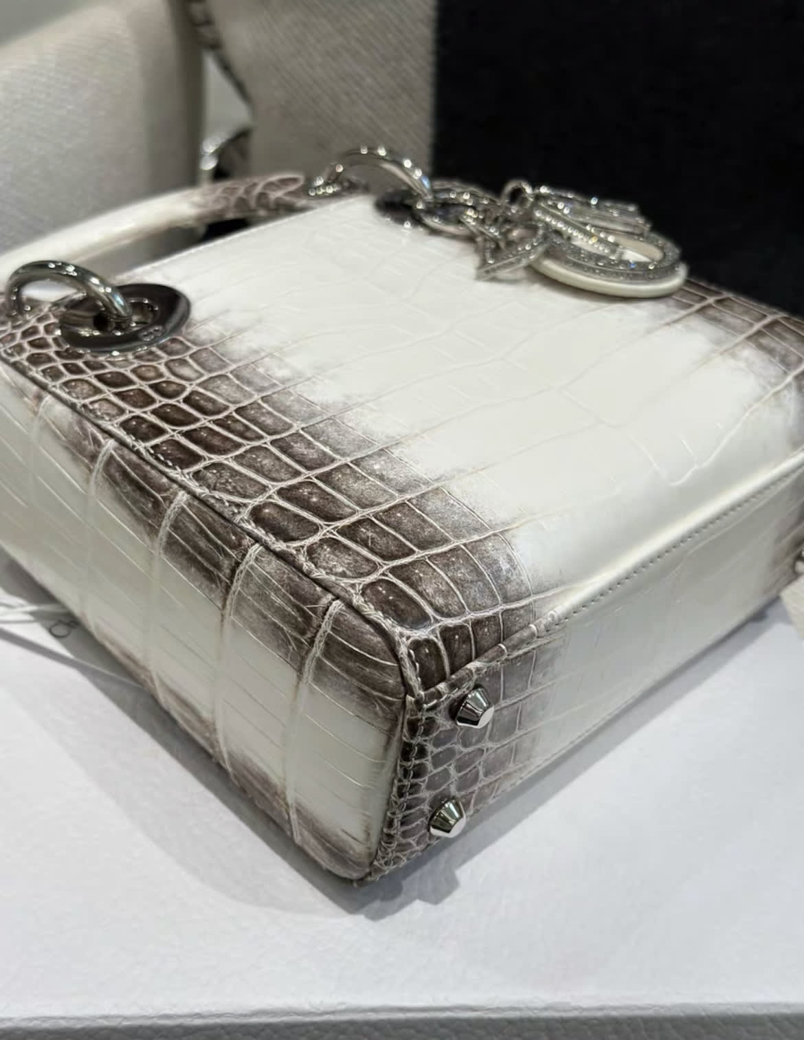 Christian Dior Himalayan Crocodile Lady Dior Mini Handbag - Image 4