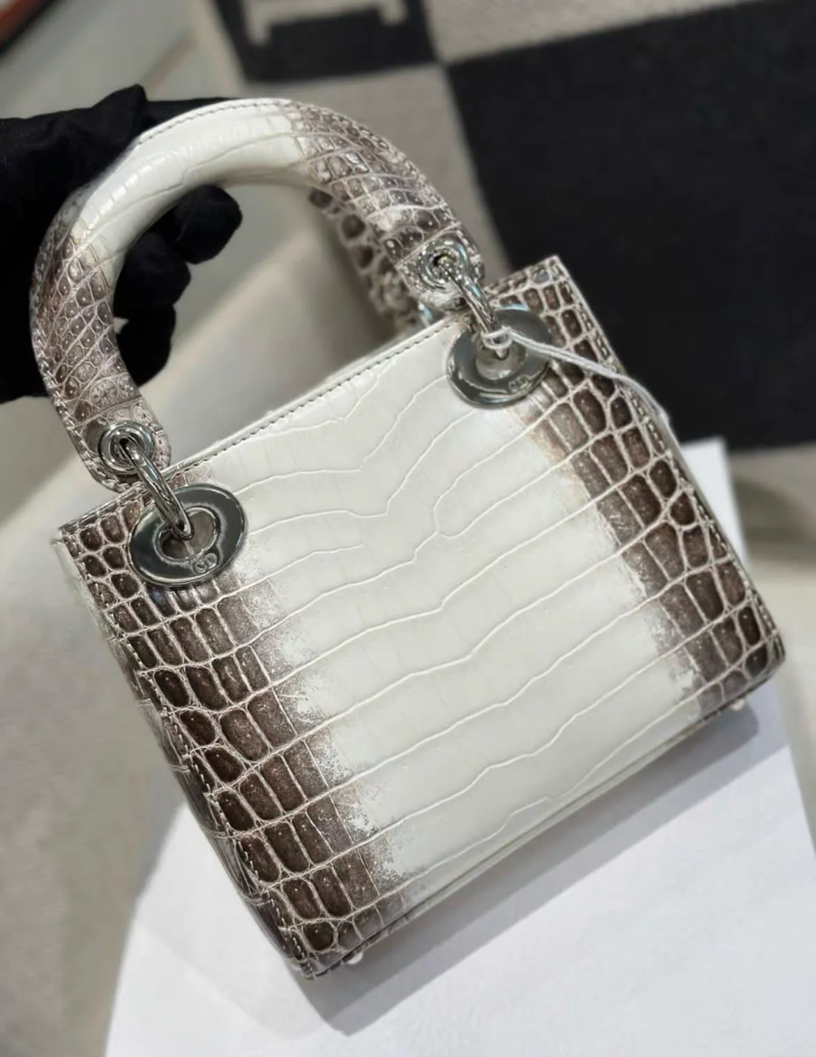 Christian Dior Himalayan Crocodile Lady Dior Mini Handbag - Image 5