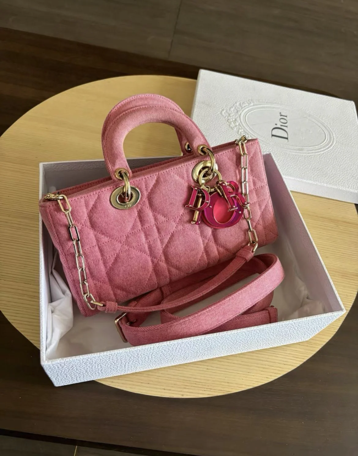 CHRISTIAN DIOR Denim Macrocannage Lady D-Joy Pink - Image 5
