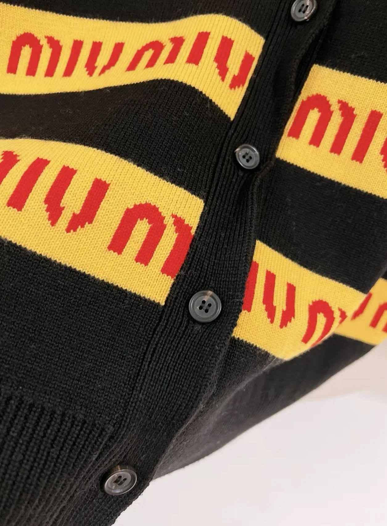 Miu Miu logo letter cardigan - Image 3