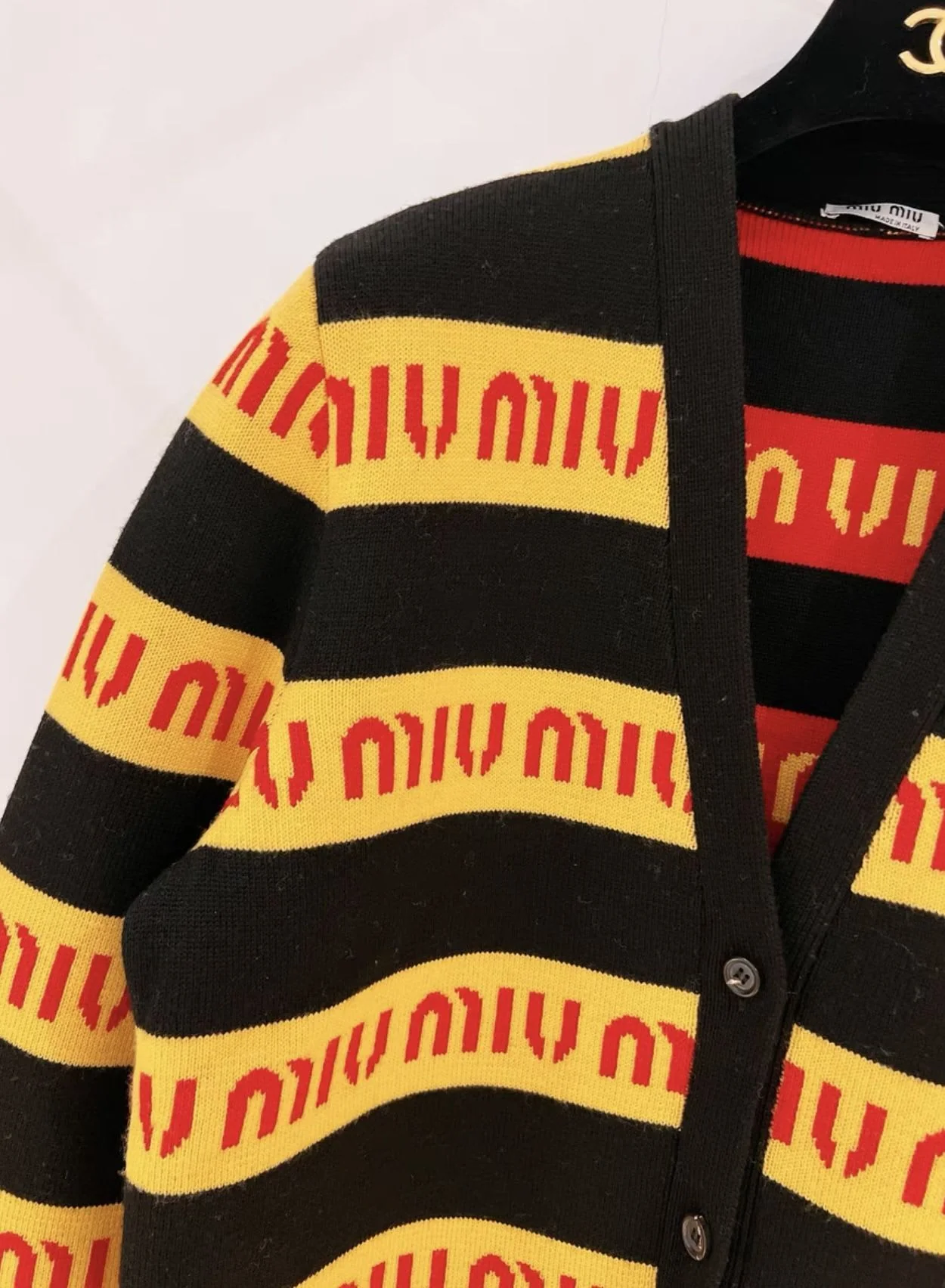 Miu Miu logo letter cardigan - Image 5