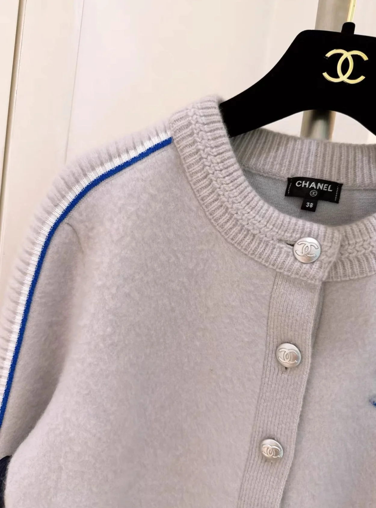 Chanel 21 coco neige gray blue ski sweater - Image 4