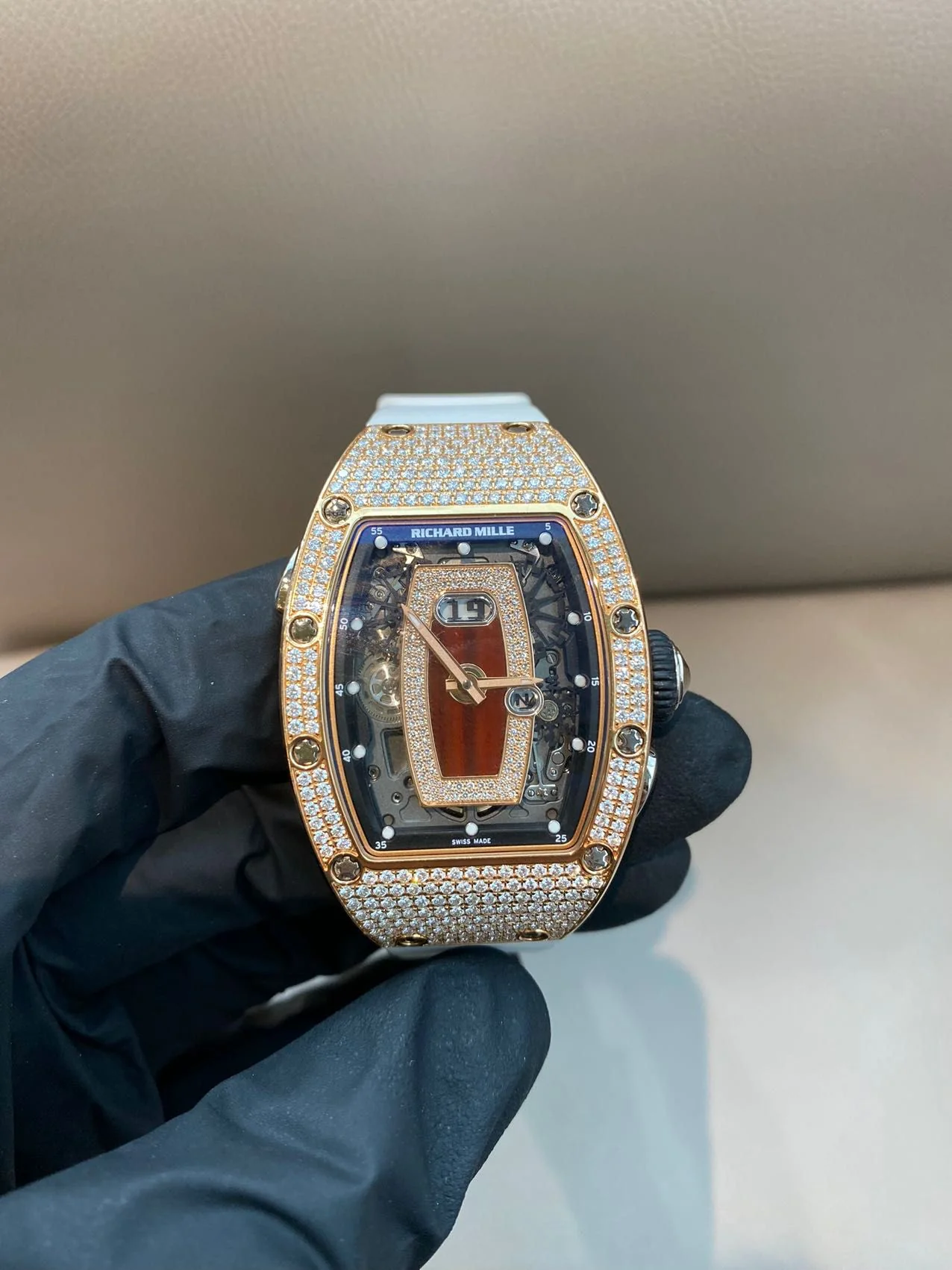 Richard Mille RM 037 Rose Gold/diamonds/White - Image 3